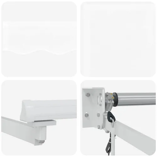 Povlačiva tenda Bijela 350 x 250 cm Poliester i metal - Bijela 3,5 x 2,5 m s bijelim okvirom Cijena