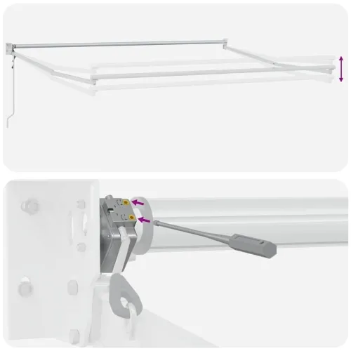 Povlačiva tenda Bijela 350 x 250 cm Poliester i metal - Bijela 3,5 x 2,5 m s bijelim okvirom Cijena