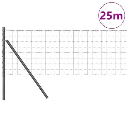 Euro Ograđivanje Ukop 25 x 0,6 m Čelik premazan PVC-om Siva - 25 x 0.6 m (76 x 64 mm mreža) Siva Fiksacija na tlo Cijena