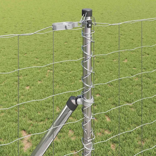 Vanjska Euro ograda za fiksiranje u tlo 10 x 1 m Srebrna Mreža - 10 x 1 m (mreža 100 x 100 mm) Pocinčani čelik Fiksacija na tlo Cijena