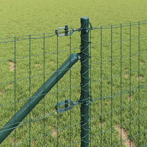 Euro ograda s špicama 50 x 0,4 m Čelik premazan PVC-om Zelena - 50 x 0,4 m (50 x 75 mm mreža) Zelena Vijak sidro fiksacija Cijena