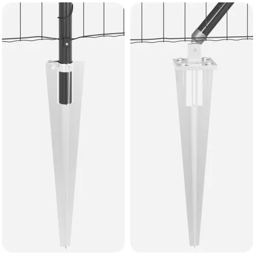 Euro ograda s špicama 25 x 1 m Čelik premazan PVC-om Siva Mreža - 25 x 1 m (mreža 50 x 100 mm) Siva Vijak sidro fiksacija Cijena