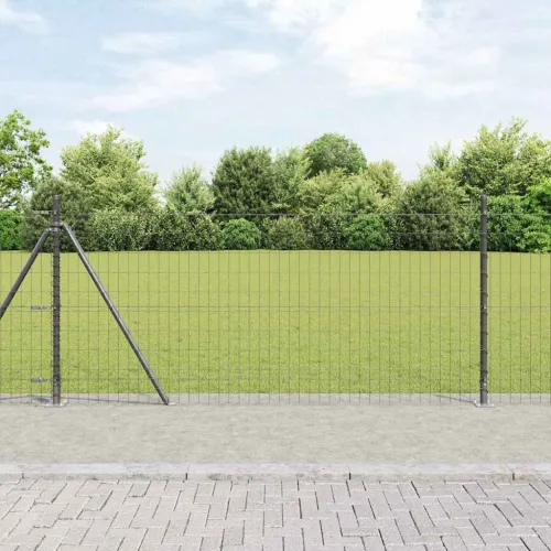 Euro Ograđivanje s Betonskom Bazom 10 x 1 m Siva Mreža - 10 x 1 m (mreža 50 x 100 mm) Siva Betonska baza fiksacija Cijena