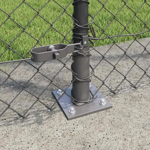 Ograde od lanca s betonskom podlogom 10 x 1,6 m Siva Mreža - 10 x 1,6 m (40 x 40 mm mreža) Siva Betonska baza fiksacija Cijena
