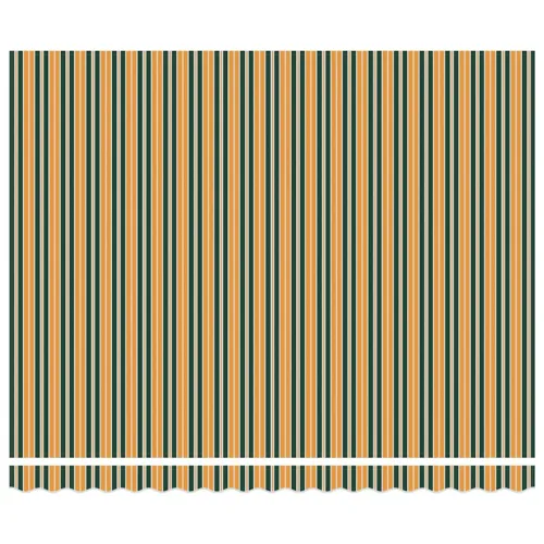 Povlačivi tende Zelena i žuta 400 × 300 cm Tkanina i Aluminij - Zelena i žuta 400 × 350 cm s bijelim okvirom Cijena