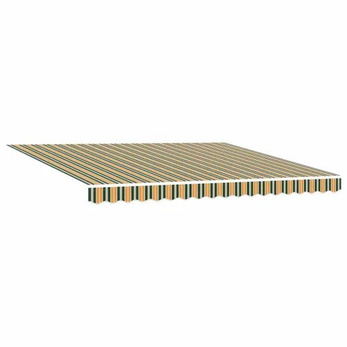 Povlačivi tende Zelena i žuta 400 × 300 cm Tkanina i Aluminij - Zelena i žuta 400 × 350 cm s bijelim okvirom Cijena