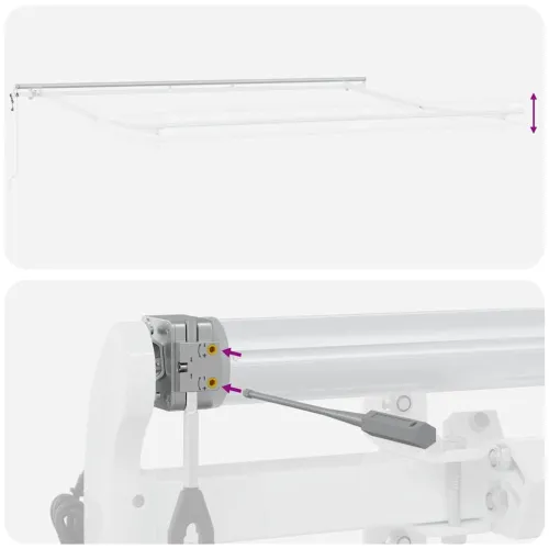 Povlačivi tende Bež 450 × 350 cm Tkanina i Aluminij - Bež 450 × 350 cm s bijelim okvirom Cijena