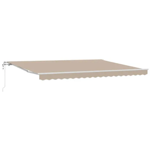 Povlačivi tende Bež 450 × 350 cm Tkanina i Aluminij - Bež 450 × 350 cm s bijelim okvirom Cijena