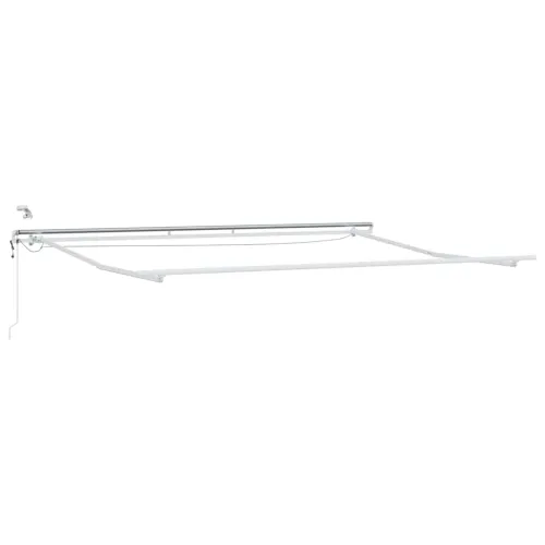 Povlačivi tende Bež 450 × 350 cm Poliester - Bež 450 × 350 cm s bijelim okvirom Cijena