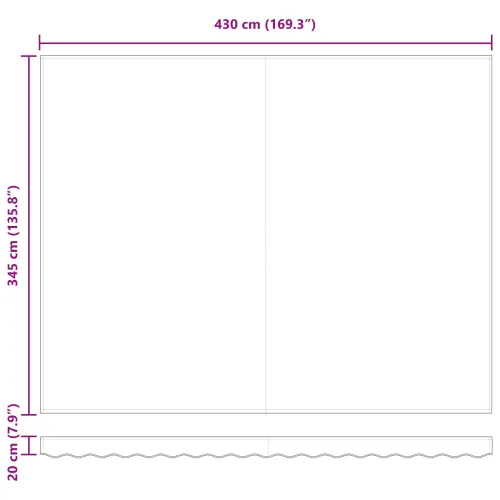 Povlačivi tende Bež 450 × 350 cm Tkanina i Aluminij - Bež 450 × 350 cm s antracitnim okvirom Cijena