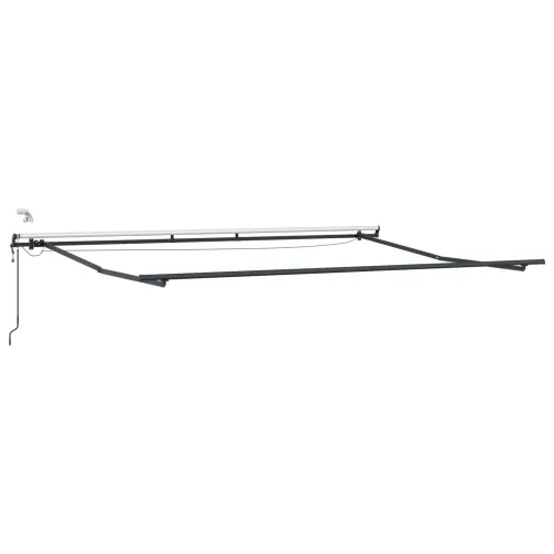 Povlačivi tende Bež 450 × 350 cm Poliester - Bež 450 × 350 cm s antracitnim okvirom Cijena