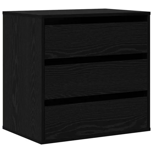 Ormar s ladicama 3-Ladica Crna 61 x 41 x 58 cm - Crni hrast 60 x 41 x 58 cm Cijena