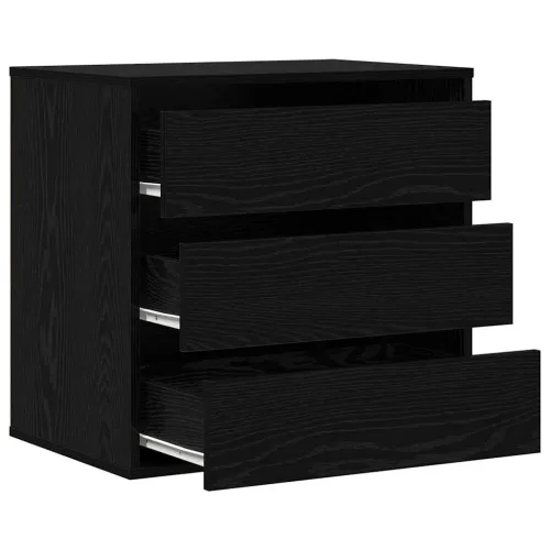 Ormar s ladicama 3-Ladica Crna 61 x 41 x 58 cm - Crni hrast 60 x 41 x 58 cm Cijena