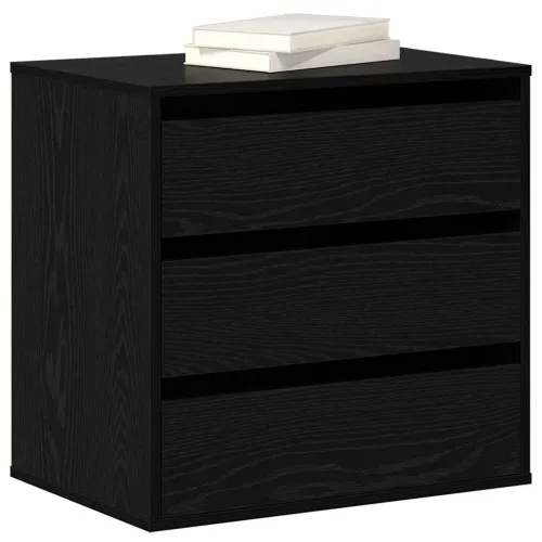 Ormar s ladicama 3-Ladica Crna 61 x 41 x 58 cm - Crni hrast 60 x 41 x 58 cm Cijena