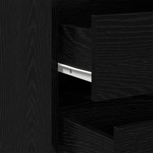 Ormar s ladicama 3-Ladica Crna 61 x 41 x 58 cm - Crni hrast 60 x 41 x 58 cm Cijena