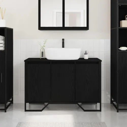 Kupaonski ormarić za sudoper Crni hrast 91 x 35 x 60 cm - Crni hrast Cijena