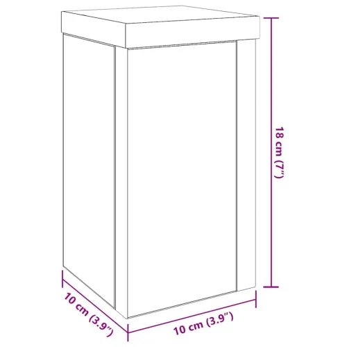 Stalak za biljke 2 kom. Crni hrast 10 x 10 x 18 cm - Crni hrast 10 x 10 x 18 cm Cijena