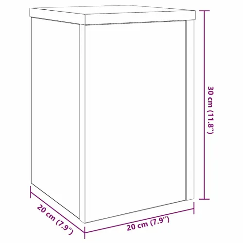 Stalak za biljke 2 kom. Crni hrast 20 x 20 x 30 cm - Crni hrast 20 x 20 x 30 cm Cijena