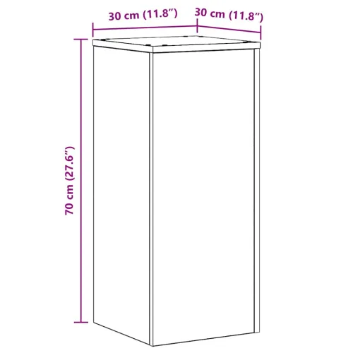 Stalak za biljke 2 kom. Crni hrast 30 x 30 x 70 cm - Crni hrast 30 x 30 x 70 cm Cijena