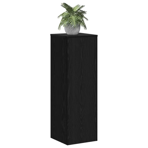 Stalak za biljke Crni hrast 33 x 33 x 100 cm Konstruirano drvo - Crni hrast Cijena