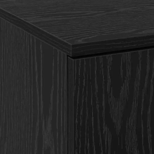 Visoka komoda 60 x 35 x 180 cm Konstruirano drvo Crni hrast - Crni hrast Cijena