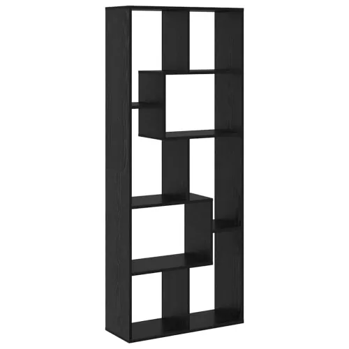 Ormarić za knjige 8 razina 67 x 25 x 162 cm Konstruirano drvo - Crni hrast Cijena