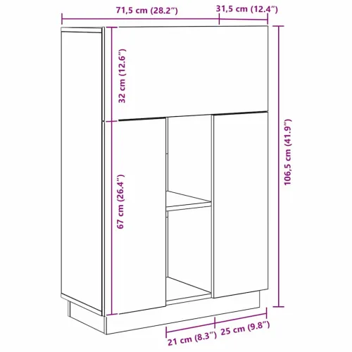 Stol Bijelo 71.5 x 31.5 x 106.5 cm Konstruirano drvo - Bijelo Cijena