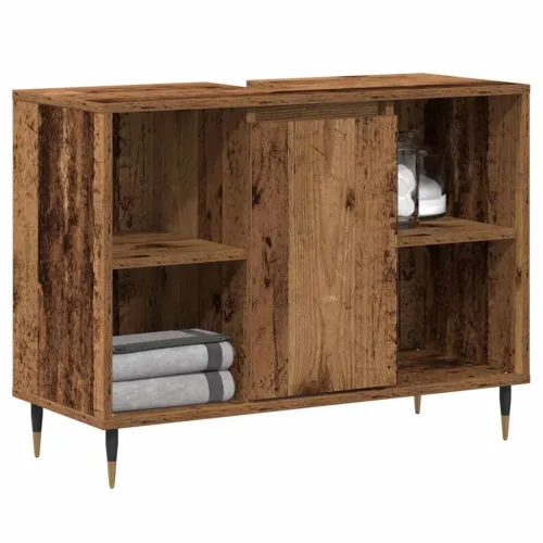 Kupaonski ormar Staro drvo 80 x 33 x 60 cm Konstruirano drvo - Staro drvo Cijena