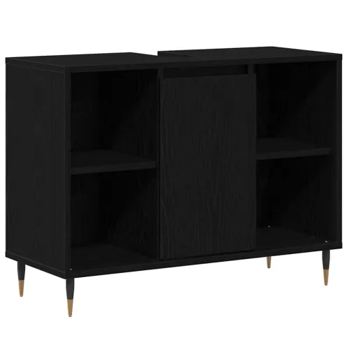 Kupaonski ormar Crna 80 x 33 x 60 cm Konstruirano drvo - Crni hrast Cijena