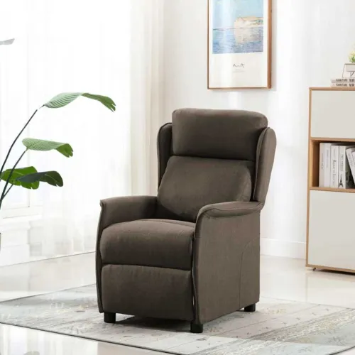 Massagerica Sivo-smeđa 93.5 x 67.5 x 101.5 cm tkanina - Sivo-smeđa Cijena