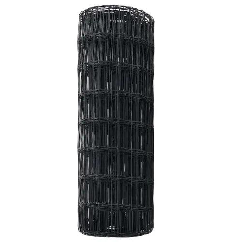 Euro ograda 0,4 x 50 m Željezo prekriveno PVC-om Siva - Siva 50 x 0,4 m 77 x 64 mm Cijena