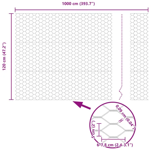 Heksagonalna ograda 1,2 x 10 m PVC Zelena - 10 x 1,2 m 50 mm Zelena Cijena