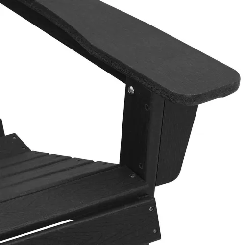 Adirondack stolica Crna HDPE - Crna s podnožjem Cijena