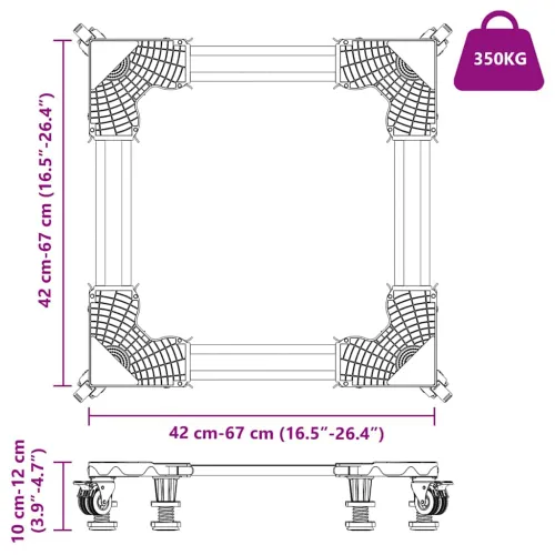 Postolje za perilicu rublja Siva 67 x 67 x 12 cm Cijena