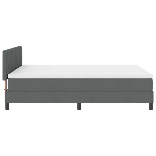 Box spring krevet Tamno siva 160 x 200 cm tkanina - Tamno siva 160 x 200 cm Dizajn s rombovima Cijena