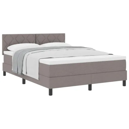 Box spring krevet Sivo-smeđa 160 x 200 cm tkanina - Sivo-smeđa 160 x 200 cm Dizajn s rombovima Cijena