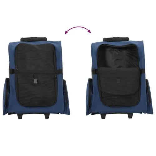 Kolica za kućne ljubimce 3-u-1 Dizajn Plava 48x32x(57-106) cm Oxford tkanina - Plava 48 x 32 x 57 cm Cijena
