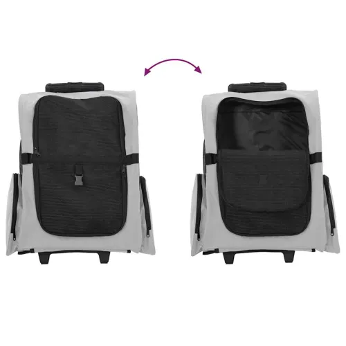 Kolica za kućne ljubimce 3-u-1 Dizajn Siva 48x32x(57-106) cm Oxford tkanina - Siva 48 x 32 x 57 cm Cijena