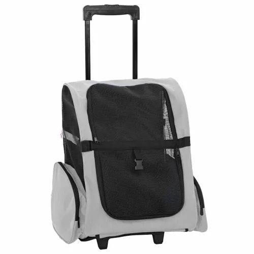 Kolica za kućne ljubimce 3-u-1 Dizajn Siva 48x32x(57-106) cm Oxford tkanina - Siva 48 x 32 x 57 cm Cijena
