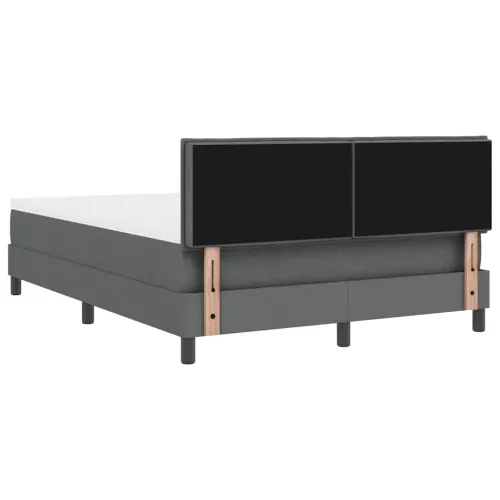 Box spring krevet Tamno siva 160 x 200 cm tkanina - Tamno siva 160 x 200 cm Dizajn s rombovima Cijena