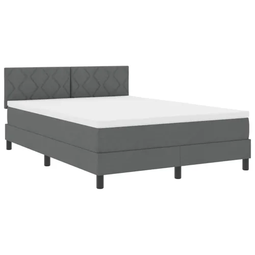 Box spring krevet Tamno siva 160 x 200 cm tkanina - Tamno siva 160 x 200 cm Dizajn s rombovima Cijena