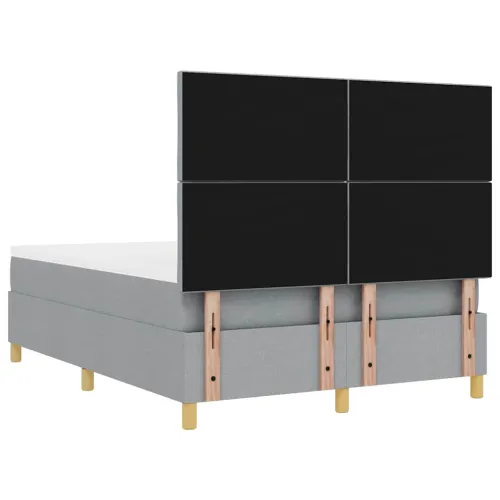 Box spring krevet Svjetlosiva 200 x 160 cm tkanina - Svjetlosiva 160 x 200 cm Dizajn s rombovima Cijena