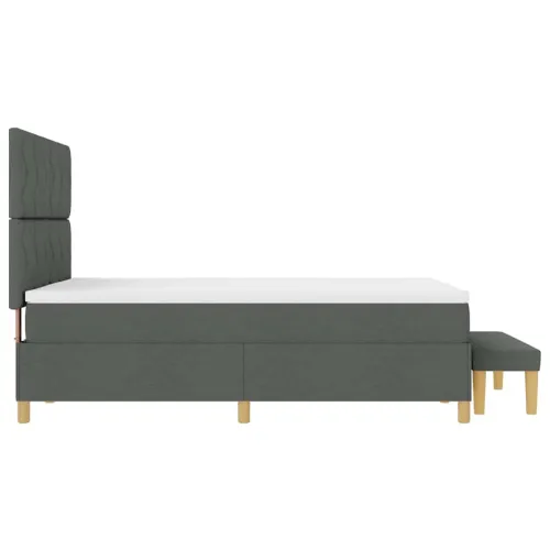Box spring krevet Tamno siva 200 x 160 cm tkanina - Tamno siva 160 x 200 cm Dizajn s rombovima Cijena