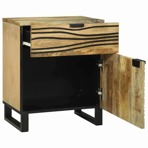 Noćni ormar Prirodna 50 x 33 x 60 cm Konstruirano drvo - Prirodna Cijena