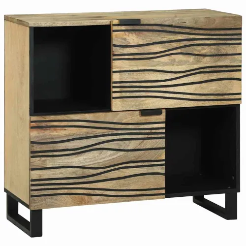 Komoda Smeđa 80 x 33 x 75 cm masivno drvo manga - Prirodna Cijena