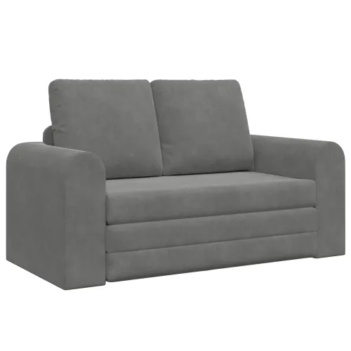 Krevet na razvlačenje Tamno siva 148 x 71 x 83 cm Baršun - Tamno siva 148 cm Cijena