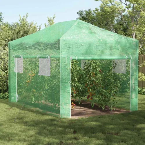 Staklenik s sklopivim okvirom Zelena 290 x 430 x 315 cm Željezo - 290 x 430 x 315 cm Cijena