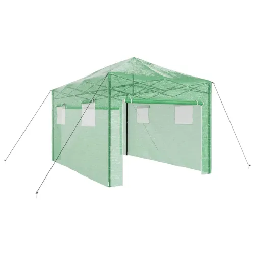 Staklenik s sklopivim okvirom Zelena 290 x 430 x 315 cm Željezo - 290 x 430 x 315 cm Cijena