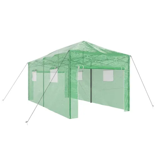 Staklenik s sklopivim okvirom Zelena 290 x 580 x 315 cm Željezo - 290 x 580 x 315 cm Cijena
