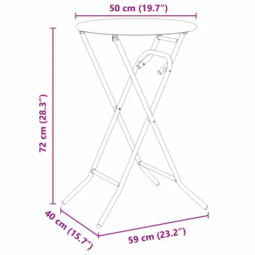 Stol za vrt Bijelo 50 x 50 x 72 cm Metal - Bijelo Cijena